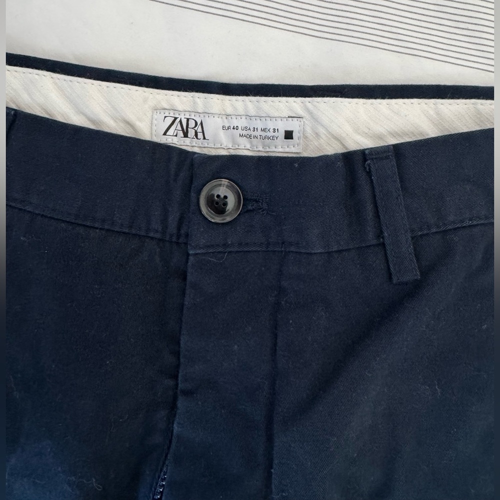 Zara Men's Navy Blue Chino Pants